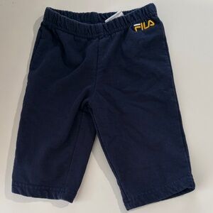 Fila Kids Dark Blue Joggers with Yellow Logo